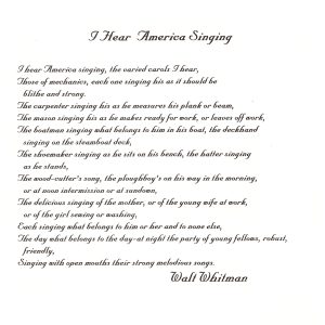 I Hear America Singing